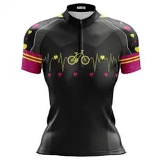 Camisa Ciclismo Feminina Dry Fit com Proteção UV Bike MTB Speed Bicicletinhas