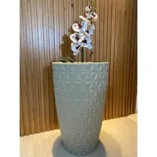 Vaso Planta Em Polietileno Coluna Redonda Diamante Nº4 -  58x38,5x38,5