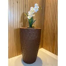 Vaso Planta Em Polietileno Coluna Redonda Diamante Nº3 49x37x37