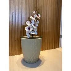 Vaso Planta Em Polietileno Coluna Redonda Diamante Nº2 41x36x36