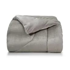 Edredom Dupla Face De Plush Lugano Queen 235x260cm - Edredom Lugano Taupe