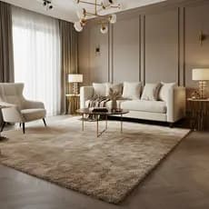 Tapete Sala Gigante 2,30m x 2,00m Peludo Fofinho Antiderrapante Macio Quarto