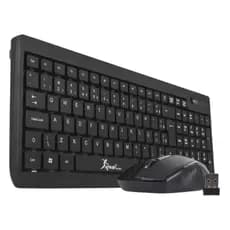 Kit Teclado e Mouse Sem fio Optical Wireless USB Preto Português 2.4GHZ