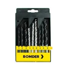 Kit Jogo de Brocas Madeira Concreto Aço Estojo 9 Peças Profissional
