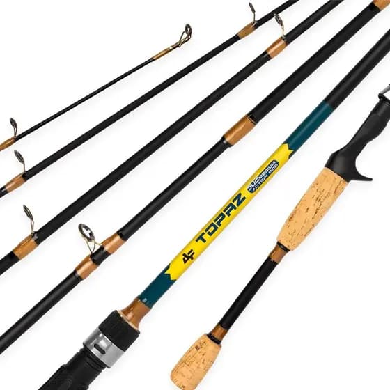 Vara Albatroz Topaz 1,50m Para Carretilha 6-12lb Fibra de Carbono 2 Partes Cortiça