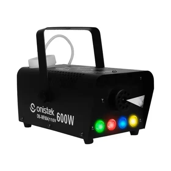 Máquina De Fumaça 600W Com 4 Leds RGB Colorida 110V Controle Sem Fio Profissional Para Festas E Eventos
