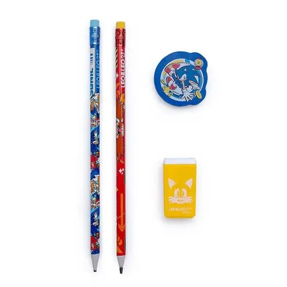 Kit Escolar Lapis Sonic 04pçs
