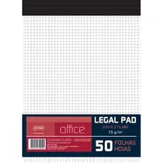 Bloco Quadriculado Apontamento Legal Pad 200x275mm c/ 50 Folhas Office Collection