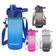 Squeeze Garrafa de Água com Tampa Alça Trava Filtro Peneira Infusor Fazer Água Saborizada BPA Free 550 Ml