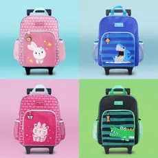 Mochila De Rodinha Escolar Infantil Criança Bolsa Mala de Carrinho Pimpolhos