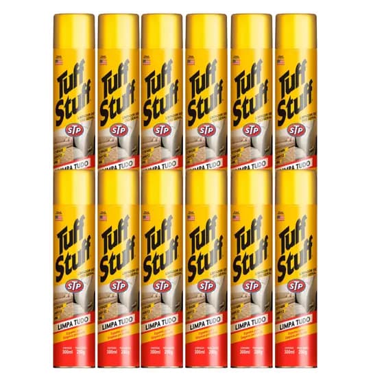 Kit com 12 Espuma Stp Tuff Stuff Limpa Tudo Caixa Fehada