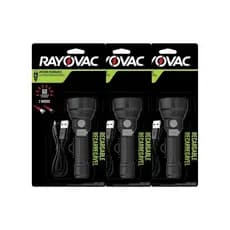 3 LANTERNA RAYOVAC RECARREGAVEL USB  MINI 60 LUMENS