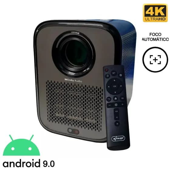 Projetor LED Multimídia Datashow Sistema Som Home Theater Integrado Sistema Android WIFI Bluetooth