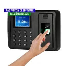 Relógio de Ponto Eletrônico com Biometria Display Colorido Teclas Emborrachadas Knup KP-1028