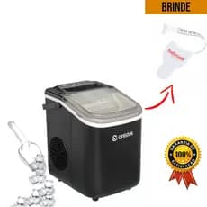 Maquina De Gelo Em Cubos Portatil 12kg 1,3l Preto 110v + Fita Metrica