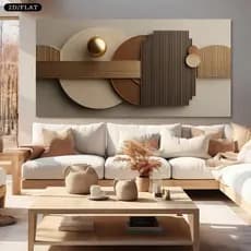 Quadro Decorativo Grande 112x82cm Arte Abstrata Geométrica Minimalista Moderna Decore Sala,Quarto,Copa,escritório,hall