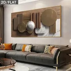Quadro Decorativo Grande 112x82cm Abstrato Minimalista Moderno Tons Neutros Elegante Decore Sala,Quarto,Copa,escritório,
