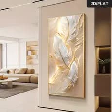 Quadro Decorativo Grande 112x82cm Abstrato Minimalista Linhas Orgânicas Moderno Decore Sala,Quarto,Copa,escritório,hall