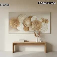Quadro Decorativo Grande 112x82cm Abstrato Minimalista Moderno Tons Bege Preto Decore Sala,Quarto,Copa,escritório,hall