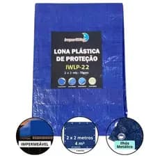 Lona Plástica Cobertura Impermeável Azul 2x2 Piscina Carreteiro Camping 70gsm 100 micras
