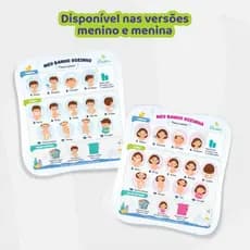 Hora do Banho Passo a Passo Adesivo Educativo Infantil
