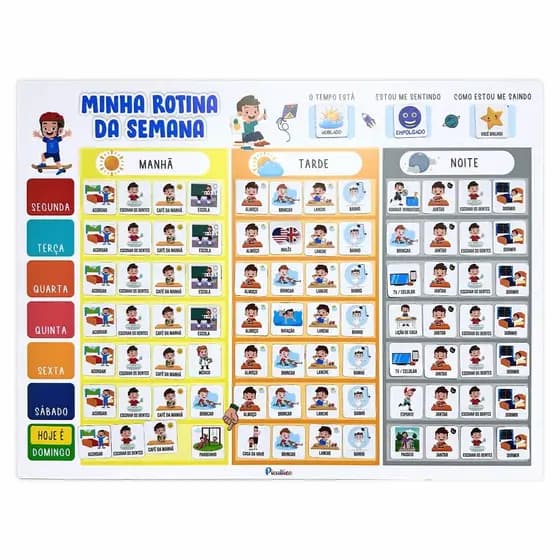 Quadro Rotinas Semanal Da Criança Educativo Para Parede