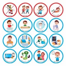 PISTAS VISUAIS PARA CRIANÇAS 16 PLAQUINHAS EDUCATIVAS IMÃ