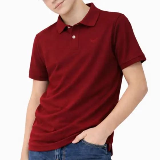 Camisa Polo Infantil Masculino Juvenil Algodão Leve Casual Manga Curta
