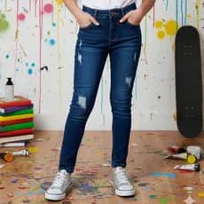 Calça Jeans Feminina Infanil Skinny Menina Elastano Lycra 10 ao 16