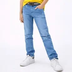 Calça Jeans Infantil Masculina Menino Juvenil regulador Interno Skinny Slim Escura