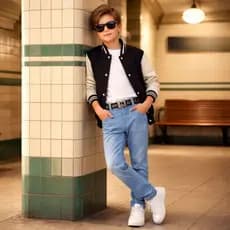 Calça Jeans Infantil Juvenil Regulador Interno e Bolso Masculino Casual Escola 04 ao 16