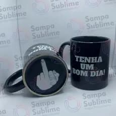 Caneca Preta  - TENHA UM BOM DIA