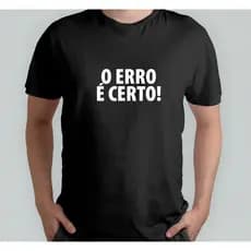 Camiseta Babylook Personalizada O Erro é Certo Engraçada Criativa Divertida