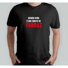 Camiseta Babylook Personalizado Minha vida é um conto de Farras! | Divertida Criativa Engraçada