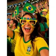Óculos Torcida Brasil Fantasia Jogos Festas Eventos