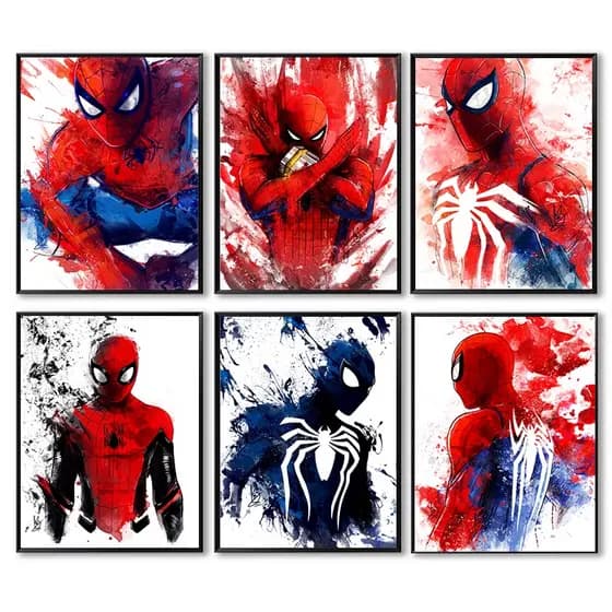Quadro Decorativo Homem Heroi Aranha Super Criança Quarto Sala