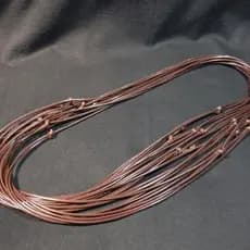 Cordão Para Fazer Colar Artesanato Preto Regulável 12 Peças