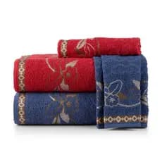kit 4 Toalhas 100% Algodão Premium Hotel 2 Banho e 2 Rosto 160 x 80 cm- Hortência