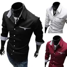 Camisa Social Masculina  Manga Longa Slim Fit Nacional