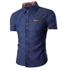 Camisa Social Masculina Manga Curta Slim Fit Premium para Trabalho e Dia a Dia