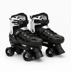 Patins Quad infantil, suporta até 60 kg, possui regulagem de tamanho do 28 ao 32, 33 ao 36 e 37 ao 40