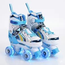 Patins Quad Roller Infantil Rainbowstars Com Led em todas as rodinhas Menina e Menino