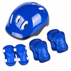 Kit Protecao Skate Patins Bike Long Capacete Joelheira Cotoveleira Azul Rosa Preto Verde Roxo