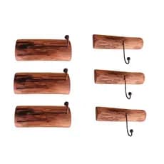 Porta tolha de gancho madeira ferro sitio casa de campo banheiro decoracao cozinha sala porta chapeu chave papeleira papel higienico 6 peças