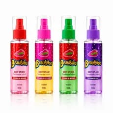 Kit 4 Body Splash Vegano Cheirinho de Chiclete para festa das cores Beautyloo Face Beautiful 100ml