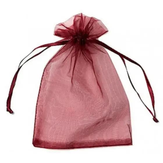 50 Saquinhos de organza vermelho Marcella 9x12 lembrancias