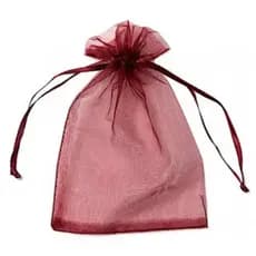 50 Saquinhos de organza vermelho Marcella 9x12 lembrancias