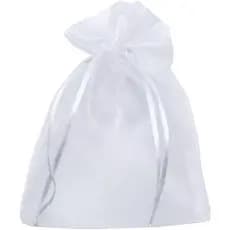 Saco Organza 20x30 Branco 20 Unidades - Lembrancinha