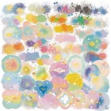 50 Peças Adesivos Aquarela Fantasia Doce Estilo Suave Adesivo Decorativo De Desenho Animado À Prova D'água Presentes Faç