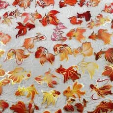 50 Pçs Lindos Adesivos De Peixe Koi Da Sorte Com Bordas Douradas DIY Decorações De Ano Novo Presentes Criativos